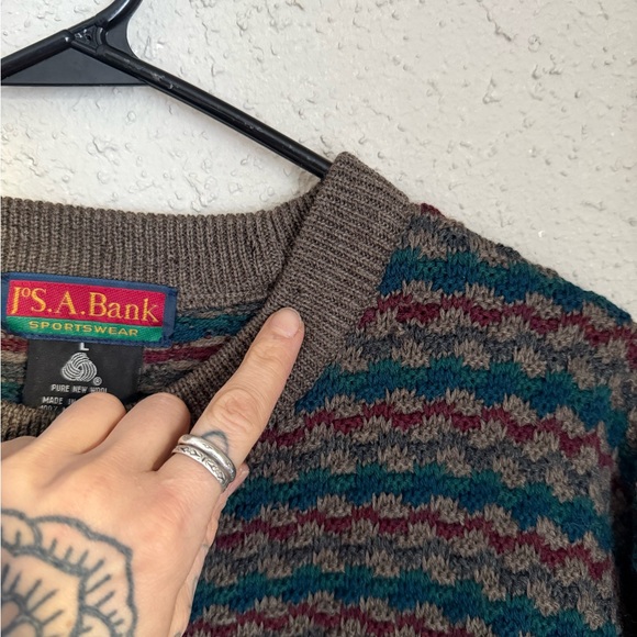 Jos. A. Bank Vintage Merino Wool Heavyknit Sweater - Picture 3 of 7